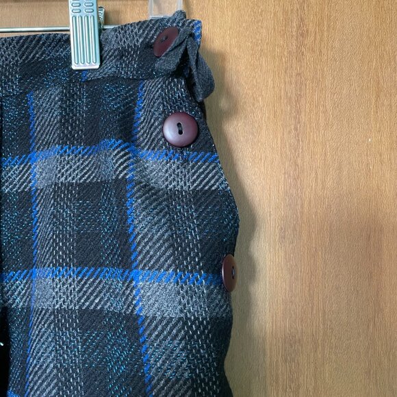 Paris Star Wool Plaid 2 Piece Set - oversized Blazer and skirt - Picture 10 of 11